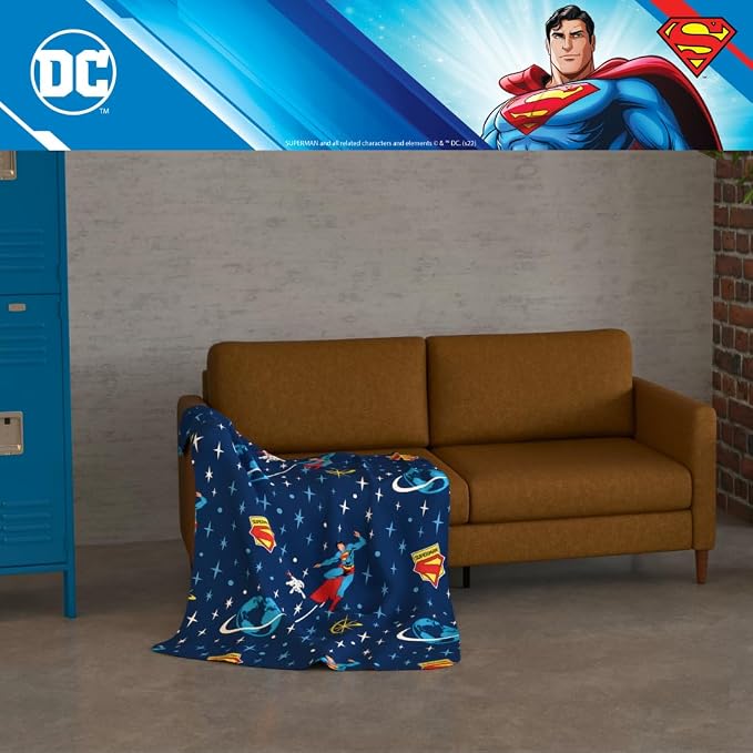 Franco Collectibles Superman DC Comics Krypto Dog Bedding Super Soft Cozy Plush Throw, 60 in x 70 in, (Officially Licensed Product)