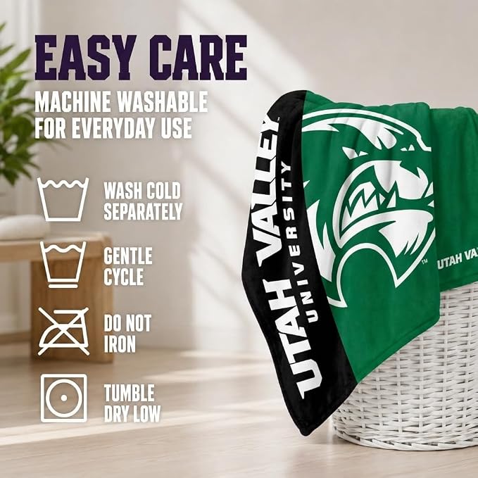 Proformance Home NCAA Utah Valley Wolverines Endzone Ultra Soft Tailgate Throw