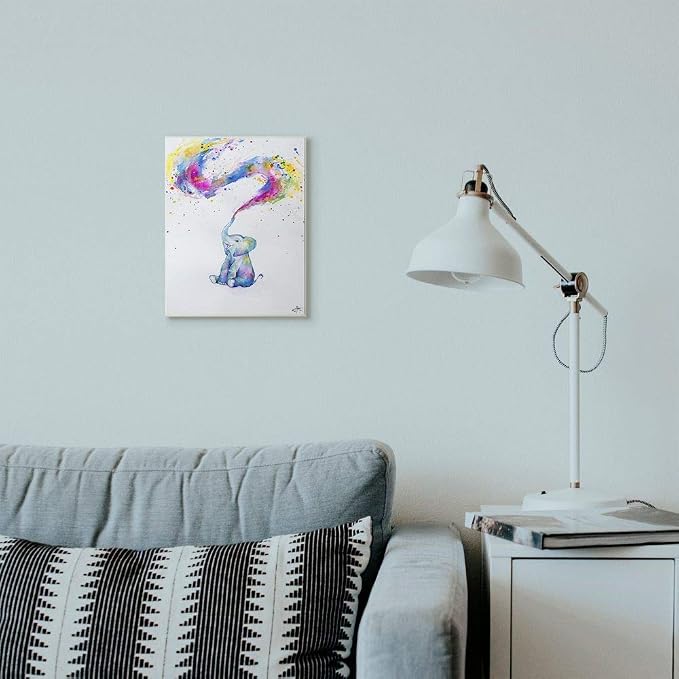 Colorful Abstract Elephant, 10 x 15 Inch Mounted Print on Wall Plaque | Stupell Industries | 10 x 15 Inches, Easy to Hang and Sturdy, Made in USA, by Marc Allante