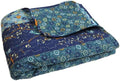 Lush Decor Royal Empire Reversible Cotton Throw Blanket, 50" W x 60" L, Peacock - Throw Blankets for Bed - Couch Blanket - Boho_Throw_Blanket for Couch (Pack of 8)