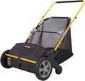 21-Inch Push Lawn Sweeper, Heavy Duty Manual Leaf & Grass Collector with 3.5 Cu. ft. Large Hopper Bag, Adjustable Height Spinning Brushes for Yard, Garden & Driveway