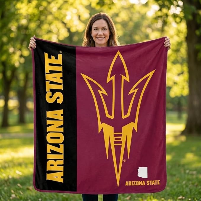 Proformance Home NCAA Arizona St Sun Devils Endzone Ultra Soft Tailgate Throw