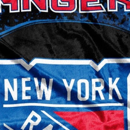 Northwest NHL New York Rangers Unisex-Adult Micro Raschel Throw Blanket, 46" x 60", Ice Dash