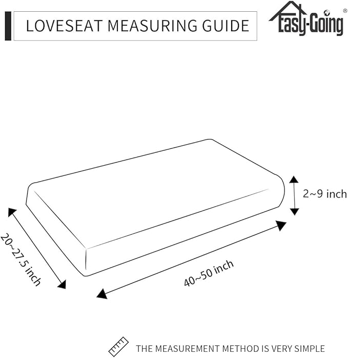 Easy-Going Stretch Loveseat Cushion Cover Sofa Cushion Furniture Protector Sofa Seat Sofa Slipcover Sofa Cover Soft Flexibility with Elastic Bottom(Loveseat Cushion, Cream)