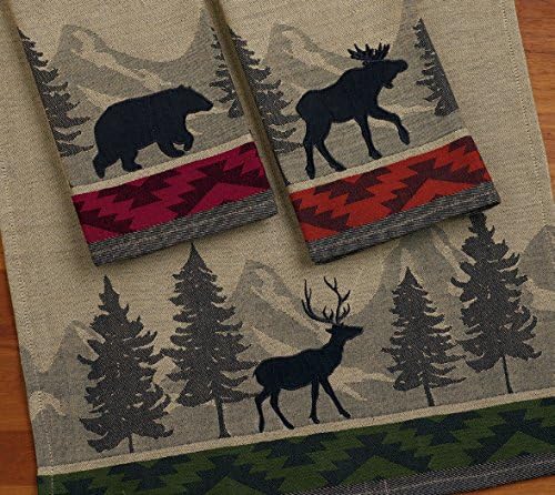 DII Woodlands Collection Dishtowel Set, 18x28, in the Woods, 3 Piece - Image 2