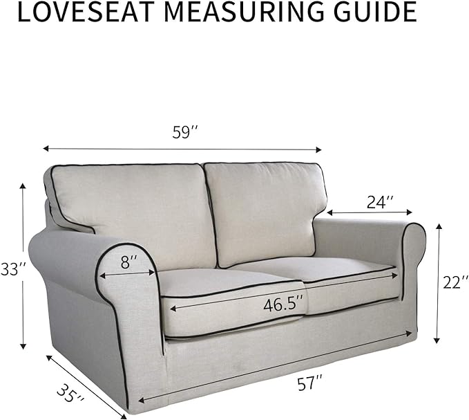 PureFit Stretch Loveseat Covers Fleece Couch Covers for Sofa Camel | 1-Piece Sofa Slipcover Soft Couch Protector, Sofa Cover Washable with Non Skid Foam and Elastic Bottom for Kids, Dogs