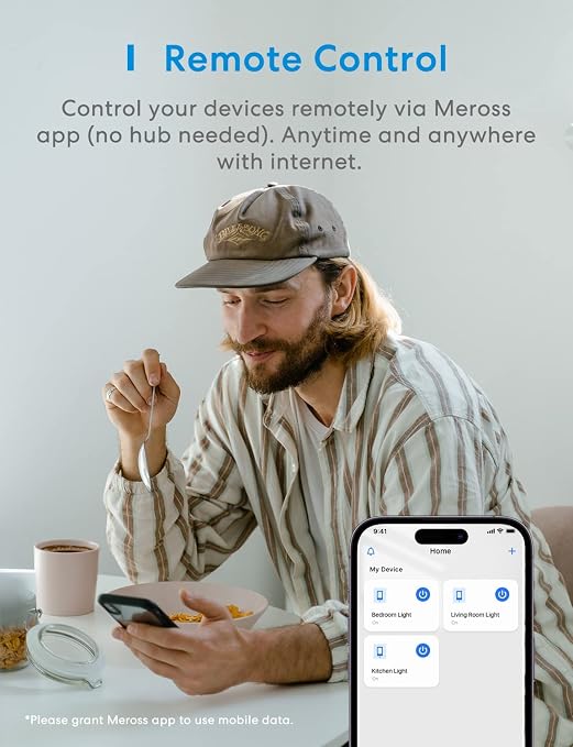 meross Smart Dimmer Switch Single Pole Supports Apple HomeKit, Alexa Google Assistant & SmartThings, 2.4GHz WiFi Light Switch for Dimmable LED, Neutral Wire Required, Remote Control Schedule, 1 Pack