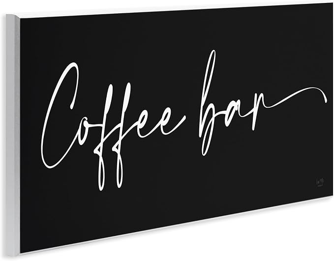 'Coffee Bar Classy Script'| Wall Plaque Art | Stupell Industries | 17 x 7 Inches, Easy to Hang and Sturdy, Made in USA, by Lux + Me Designs