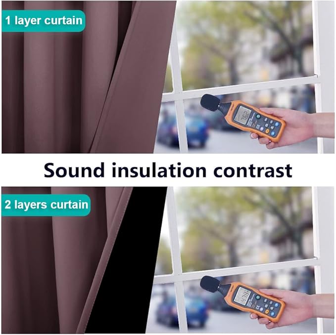 NICETOWN Dry Rose 100% Blackout Lined Curtains, 2 Thick Layers Completely Blackout Window Treatment Thermal Insulated Drapes for Kitchen/Bedroom (1 Pair, 70 inches Width x 63 inches Length Each Panel)