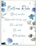 Stupell Industries 'Bathroom Rules Flower'| Wall Plaque Art | Stupell Industries | 13 x 19 Inches, Easy to Hang and Sturdy, Made in USA, by Milli Villa