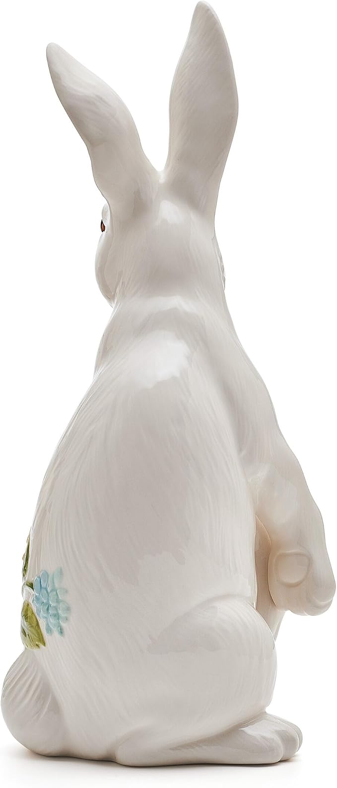 Fitz and Floyd Meadow Rabbit Ceramic Decorative Sitting Figurine, 13.5 Inch
