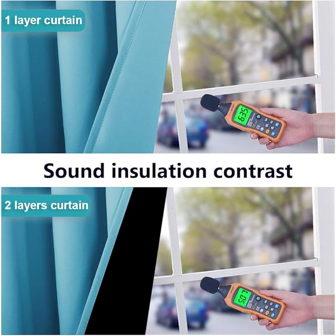 NICETOWN 100% Blackout Short Curtains with Black Liners, Thermal Insulated Full Blackout Lined Drapes, Energy Efficiency Window Draperies for Boy's Room (Teal Blue, 2 Panels, 52-inch W by 45-inch L)