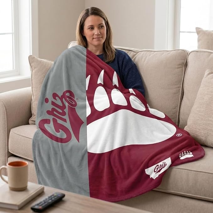 Proformance Home NCAA Montana Grizzlies Endzone Ultra Soft Tailgate Throw