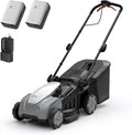Litheli 40V(2X20V) Lawn Mower Cordless 16“, Battery Lawn Mower with Brushless Motor, 6 Adjusrable Cutting Heights, 50L Collection Bag & Mulching, 2 × 5.0 Ah Batteries & Charger Included