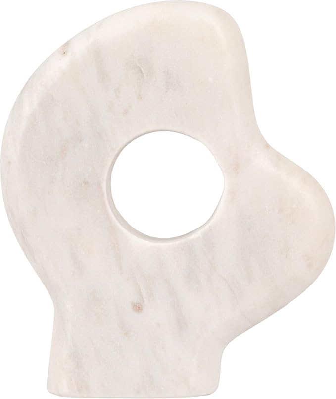 Decorative Abstract Marble Sculptures, Set of 2 Styles, White