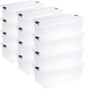 Sterilite 12-Pack 110 Quart ClearView Latch Box, Stackable Organizer Bins with Latching Lids - Clear Plastic Organization Containers for Closet, Bedroom, Shelving Units and Everyday Home Storage