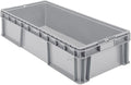 Buckhorn SW3215080201000 Plastic Straight Wall Storage Container Tote, (32-Inch x 15-Inch x 7-1/2-Inch), light grey