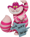 Enesco Disney Showcase Alice in Wonderland Disney Showcase Cheshire Cat This Way Miniature Figurine, 3.35 Inch, Multicolor