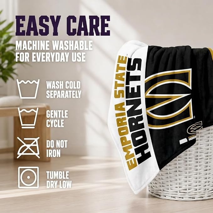 Pegasus Sports NCAA Emporia State Hornets Endzone Ultra Soft Tailgate Throw