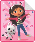 DreamWorks Gabby's Dollhouse Kids Bedding Soft Plush Sherpa Blanket Throw, 50 in x 60 in, (Officially Licensed Product) by Franco