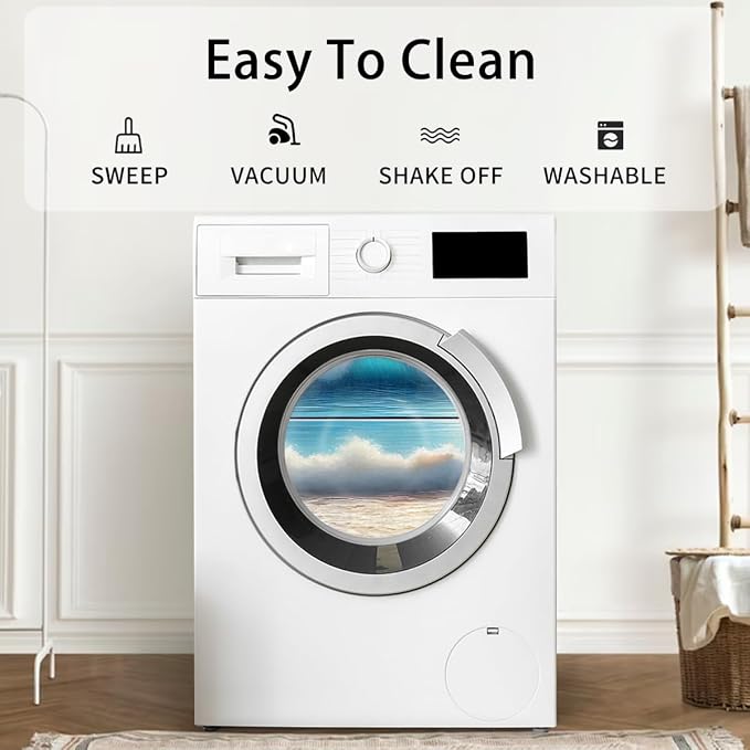 Beach Sea Shell Half Round Door Mat Non-Slip Semi Circle Rug Washable Half Moon Floor Rug Absorbent Bathroom Area Rugs for Outdoor Indoor Fireplace Mat Entryway Kitchen Decor Rugs