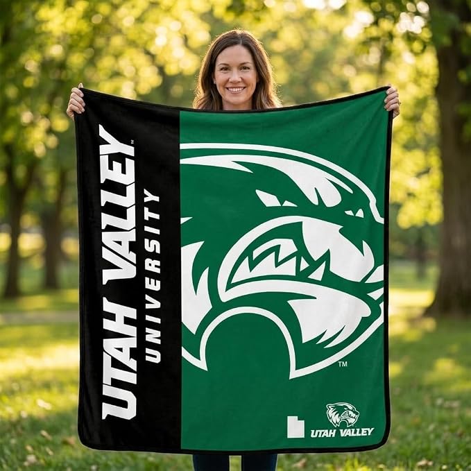 Proformance Home NCAA Utah Valley Wolverines Endzone Ultra Soft Tailgate Throw