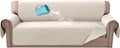 H.VERSAILTEX Sofa Cover, 100% Waterproof Slipcover Furniture Protector, Washable Couch Cover with Non-Skid Backing and Elastic Straps for Kids, Dogs, Pets(Oversized Sofa, Coconut Milk)