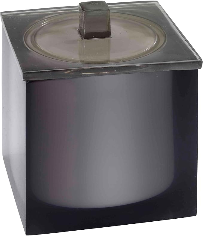 Avanti Linens - Covered Jar, Resin Countertop Accessories, Modern Home Decor (Soho Collection, Smoke)