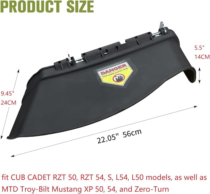 631-05058 Mower Discharge Chute Assembly/Side Chute Compatible with CUB Cadet RZT 50 54 S L54 L50 Lanw Mower