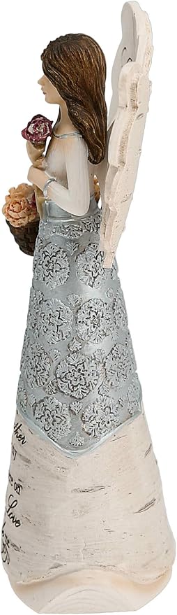 Pavilion - Elements Godmother Angel Figurine - 6-Inch, Holding Basket of Flowers, Godmother You are My Angel Here on Earth