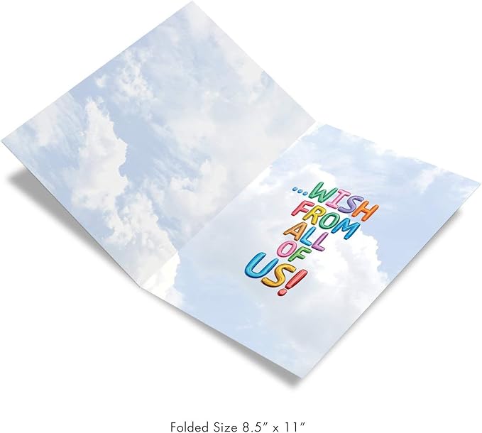 The Best Card Company - 4 Birthday Cards Bulk Bundle (8.5 x 11 Inch) - Jumbo Greeting Cards w/Envelopes - From a Group