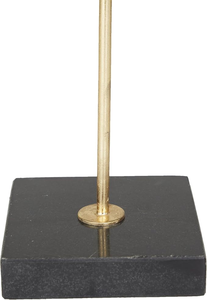 CosmoLiving by Cosmopolitan Marble Geometric Decorative Sculpture Home Decor Statues with Marble Base, Set of 3 Accent Figurines 19", 16", 13"H, Gold