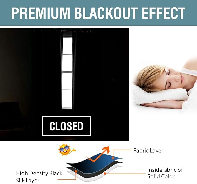 H.VERSAILTEX Grey Blackout Curtains for Bedroom Thermal Insulated Room Darkening Blackout Curtain Panel for Door, Window Panel Drapes - 1 Panel - 52 inch Wide by 90 inch Long, Dove Gray, Grommet Top