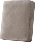 H.VERSAILTEX Velvet Stretch Couch Cushion Cover Plush Cushion Slipcover for Chair Cushion Furniture Protector Seat Cushion Sofa Cover (1 Piece Armchair Cushion Covers, Taupe)
