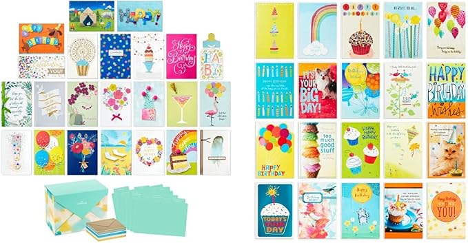 Hallmark Assorted Boxed Greeting Cards (24 cards) and Hallmark Birthday Cards Assortment (20 cards)