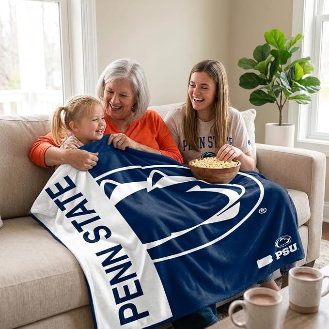 Proformance Home NCAA Penn State Nittany Lions Endzone Ultra Soft Tailgate Throw