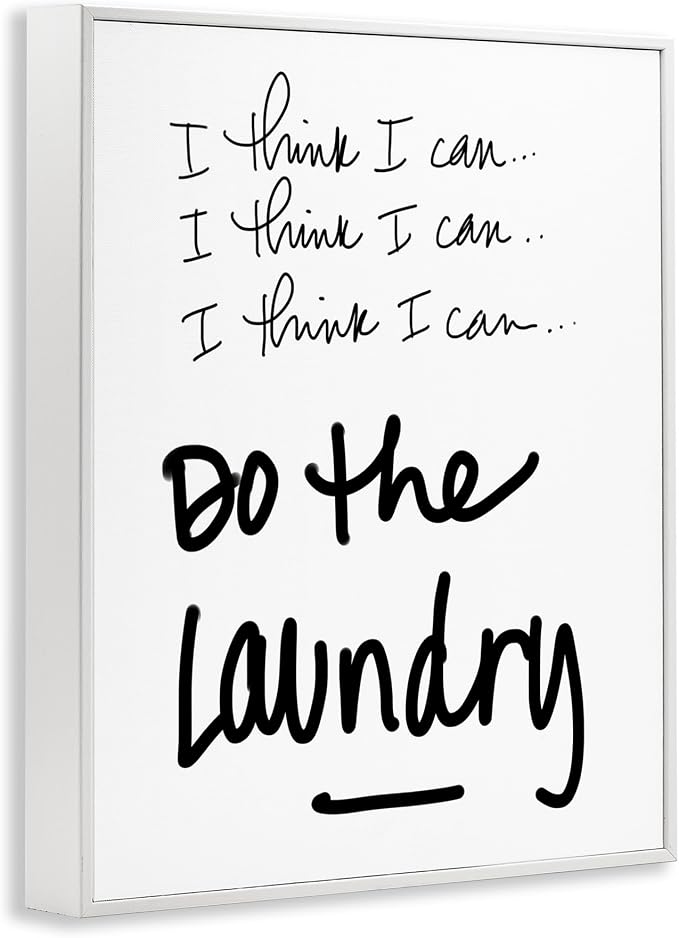 Humor Laundry Motivation Quote, 24 x 30 Inch Framed Giclée Print | Stupell Industries · By SD Graphics Studio · Ready to hang · Great gift for laundry room decor · Made in USA