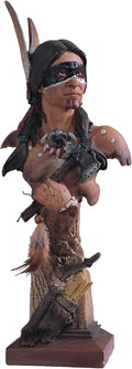 ICE Armor 14" H Indian Warrior Bust with Axe Statue Native American Decoration Figurine Office Desk/Home/Living Room/Table Decor, Perfect House Warming Gifts for New Home