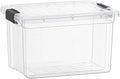 Superio Clear Storage Box with Lid, Plastic Container Bin for Organizing, Stackable Crate, BPA Free, Non Toxic, Odor Free, Organizer for Home, Office, School, and Dorm (14.7 Qt (Deep)