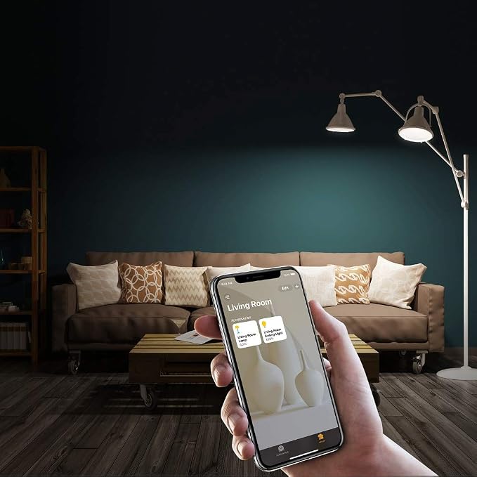 Feit Electric Smart BR30 LED Light Bulb, Works with Apple HomeKit, Bluetooth Setup, Dimmable, Voice Control, Apple Home App Compatible, Scheduling & Automation, Indoor Flood Light Bulb, BR30/SW/HK