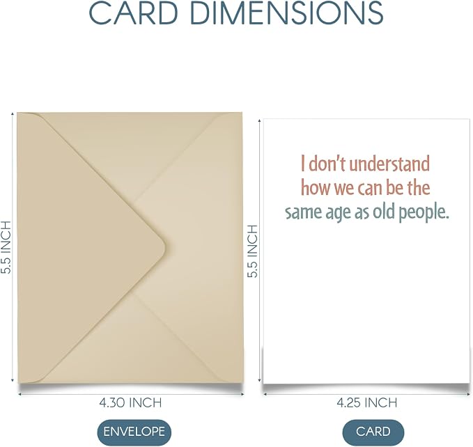 Funny Birthday Card - Husband Wife Greeting Gift Card With Envelope For Men And Women, Blank Inside, Made In USA, 4.25 X 5.5 inches (How People Can Be ...)