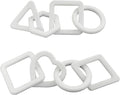 CosmoLiving by Cosmopolitan Wood Chain Decorative Sculpture Home Decor Statues, Set of 2 Accent Figurines 15" W, 2" H, White