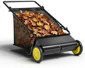PeakPursuit Heavy-Duty Push Lawn Sweeper 26 Inch - 4 Spinning Brushes, 7Ft³ Large Capacity Collection Bag, Adjustable Height for Grass, Leaves & Debris On All Terrains