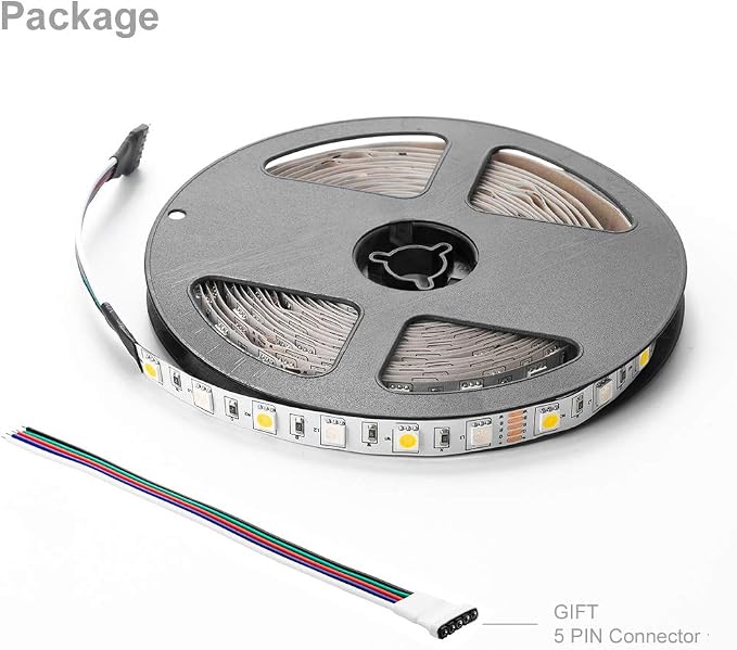 BTF-LIGHTING 5050 RGBW RGB+Warm White(2700K-3000K) 150RGB+150White LED Tape Light 5m 16.4ft 60LED/m Multi-Colored IP30 10mm Width FPCB DC12V for Bedroom Home Decoration(No Adapter or Controller)