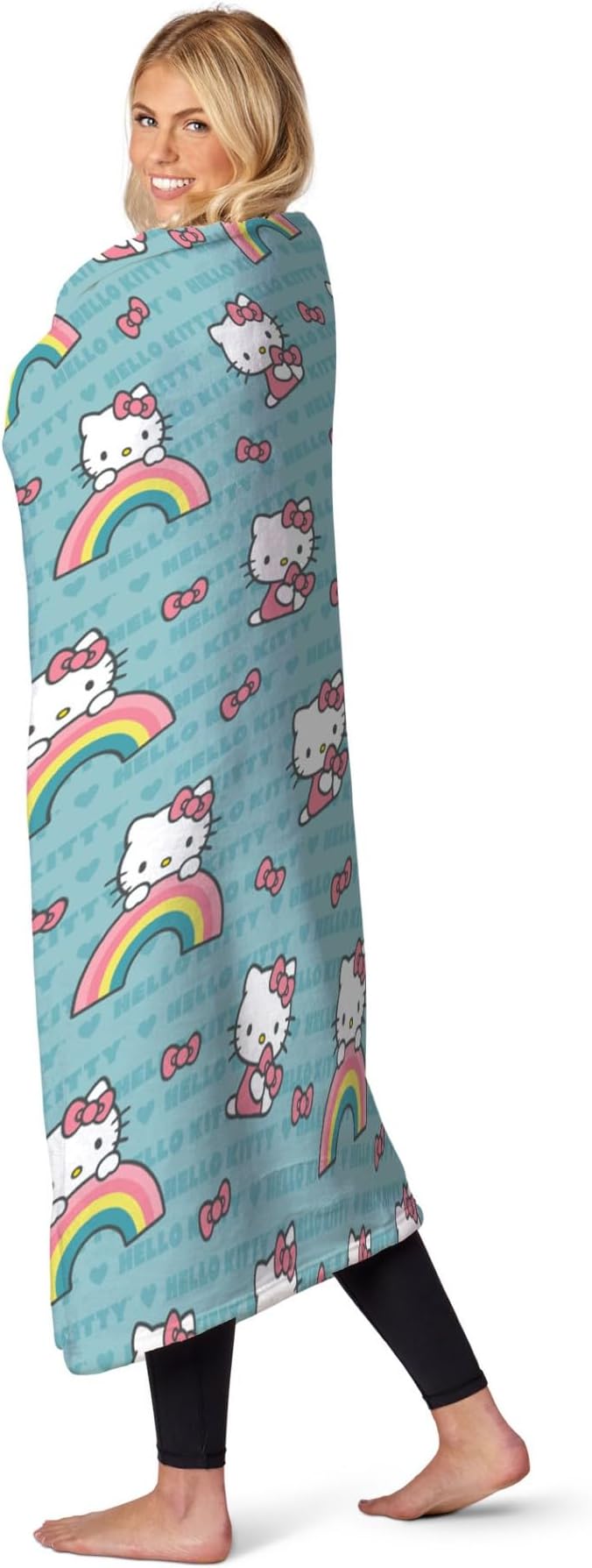 NORTHWEST Hello Kitty Silk Touch Throw Blanket, 50" x 70", Bow So Sweet