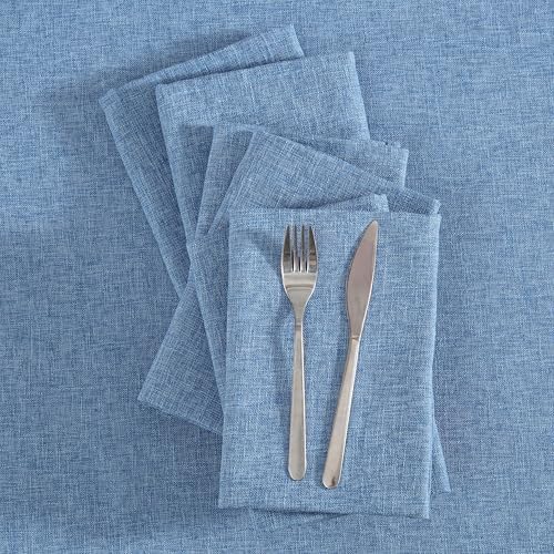 Laura Ashley Harper Set of 6 Napkins, 18" x 18", Denim - Image 2
