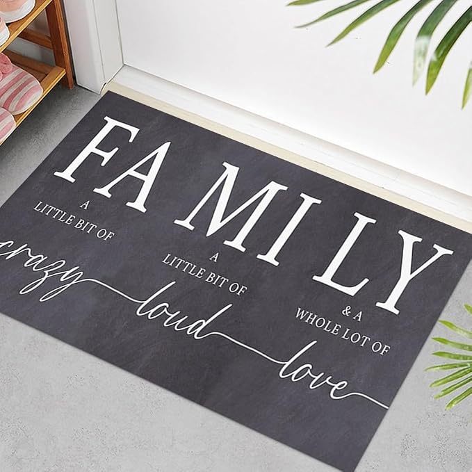 GUBIYU Grey Area Rugs for Living Room Farmhouse Stain Resistant Non Skid Rubber Backing Washable Rug for Bedroom Dining Room Inspirational Rustic Home Decor Large Floor Carpet Hallway Rugs 23.6"x35.4"