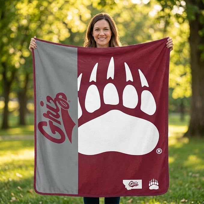 Proformance Home NCAA Montana Grizzlies Endzone Ultra Soft Tailgate Throw