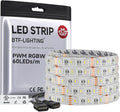 BTF-LIGHTING RGBW LED Strip Lights,UL Listed,5050 4 Colors in 1 RGB + 6000K-7000K Cool White,12V DC,16.4ft/5m 60LEDs/m 12mm White PCB, IP65 Waterproof for Home Decoration(No Adapter or Controller)