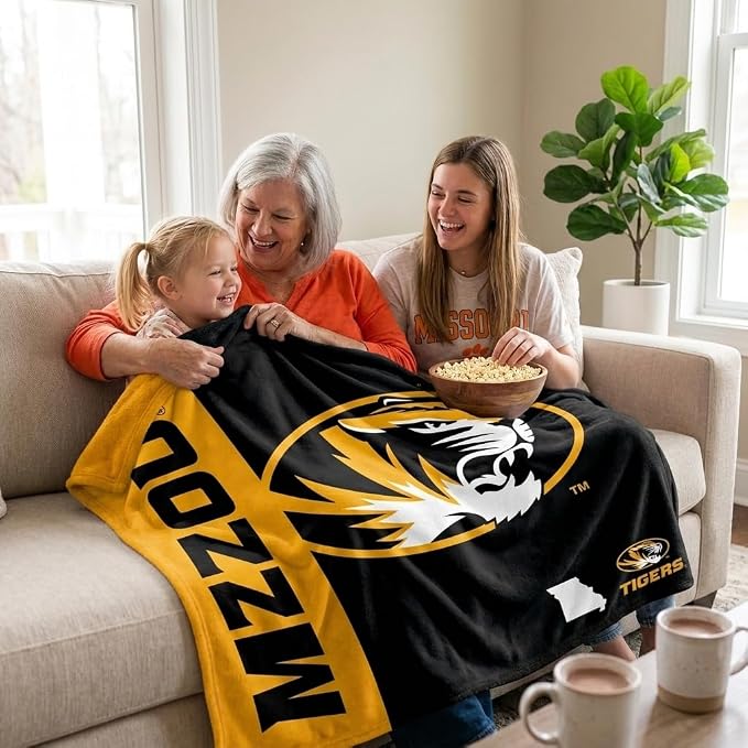 Proformance Home NCAA Missouri Tigers Endzone Ultra Soft Tailgate Throw